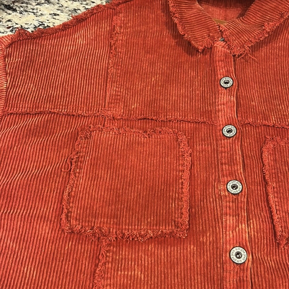 Umgee Corduroy Acid Wash Jacket - Picture 7 of 9